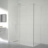 la promenade de verre trempé de 8mm dans la douche d'écran de douche de salle de bains a fixé des panneaux de mur