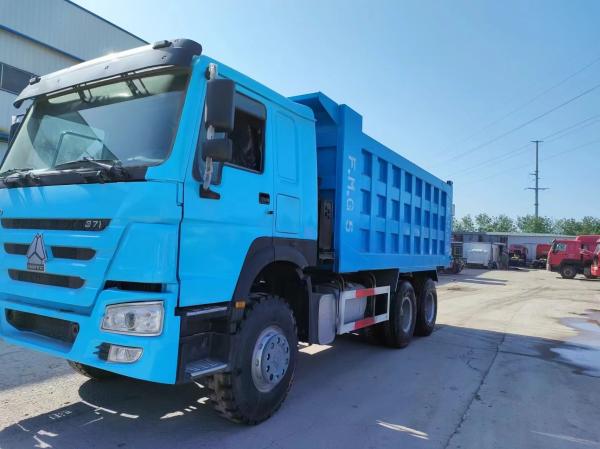 10 pneus 336 cv Peão de segunda mão azul Sinotruck HOWO 6 * 4 camião de descarga Euro 3/4/5 Validável