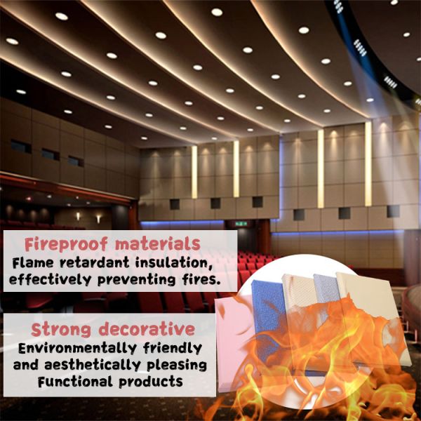 Customized 3D Wall Panel Durable Fabric Wrapped Acoustic Wall Panel