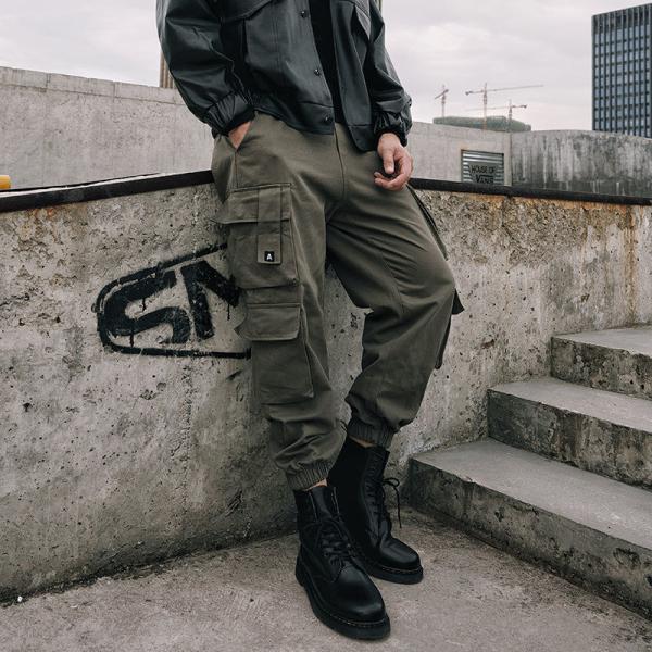 fashion Cargo Casual Pockets Outdoor Sports Gym Hip Hop Street Wear Muscle Sweatsuits Sportswear Sweatpants Trousers Men′s Pants