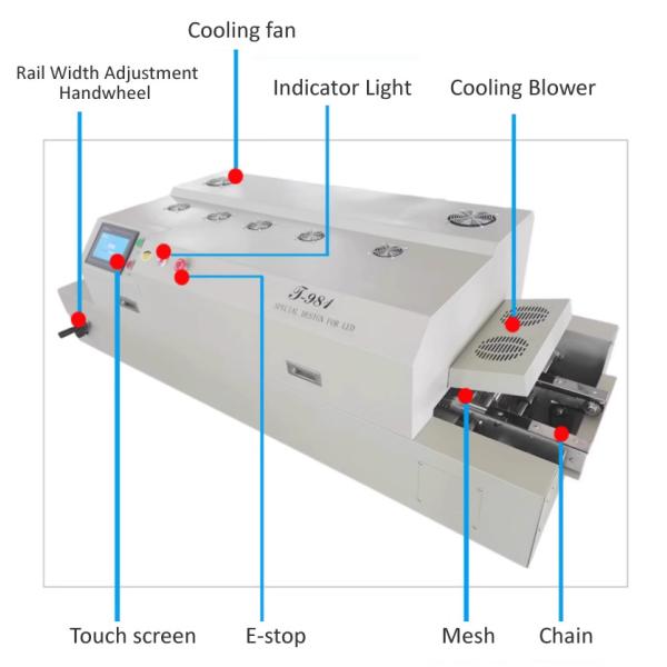 T981 Small Chain Reflow Oven for SMT Production Line BGA Soldering Infrared & Hot air