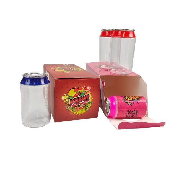 Custom Label Clear Plastic 3.5g & 7g PET Jar With Screw Aluminum Lids For Sugar Candy Cookie Food Packaging Display Paper Boxes
