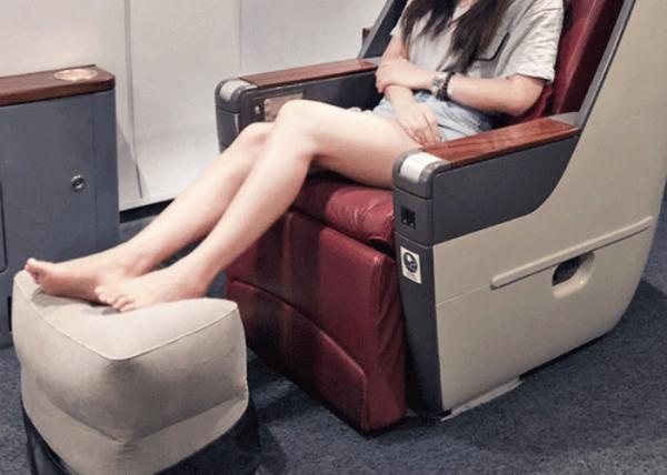 Travel Pillow Inflatable Foot Rest Orthopedic Cushion Knitted Cushion For Car