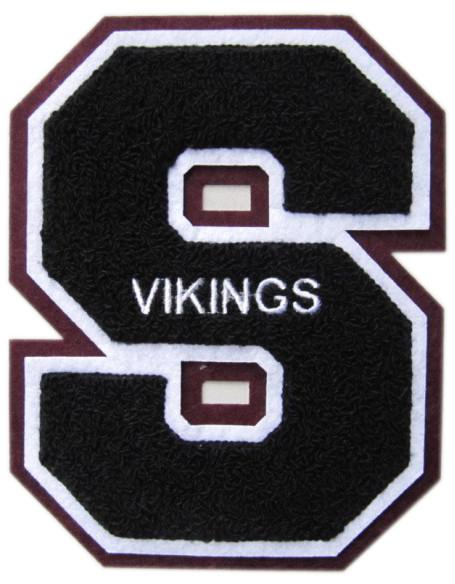 Chenille PMS Color Heat Cut Border Embroidered Patches
