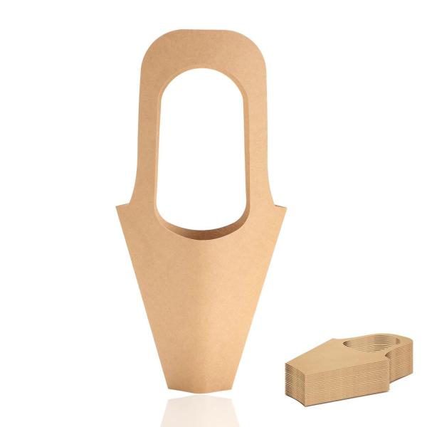 На заказ цвет Приемлемый Рукотворный цветоносец Букет Упаковка Kraft Paper Bag For Flower