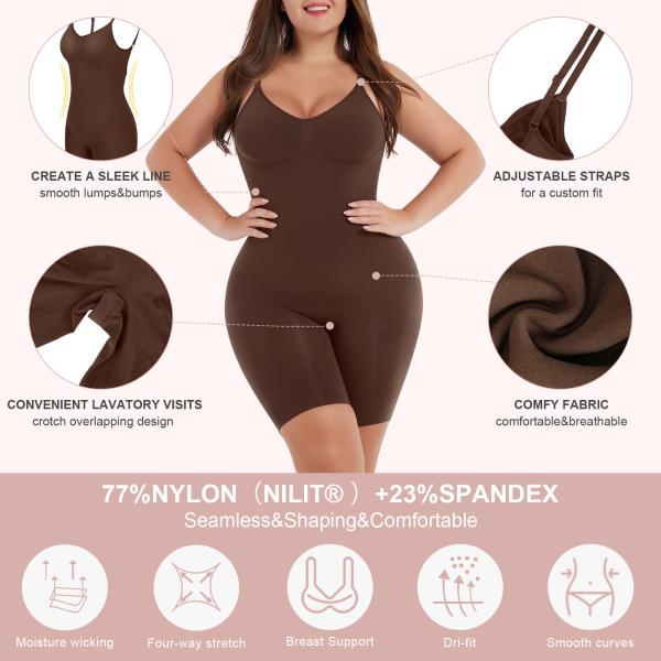 Aperfeiçoadores femininos para emagrecer Controle de barriga Corrimão de uma peça HEXIN 5XL 2024