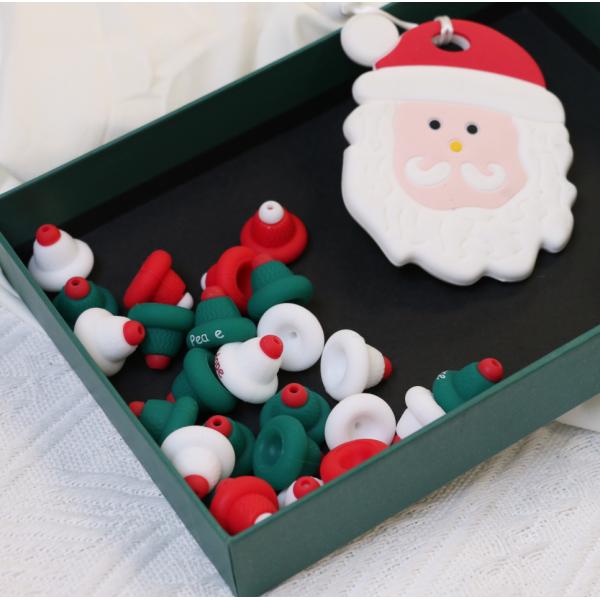 Paisen manufacturer Custom durable fun Christmas series beads 100% Safe Silicone Focals for Professional