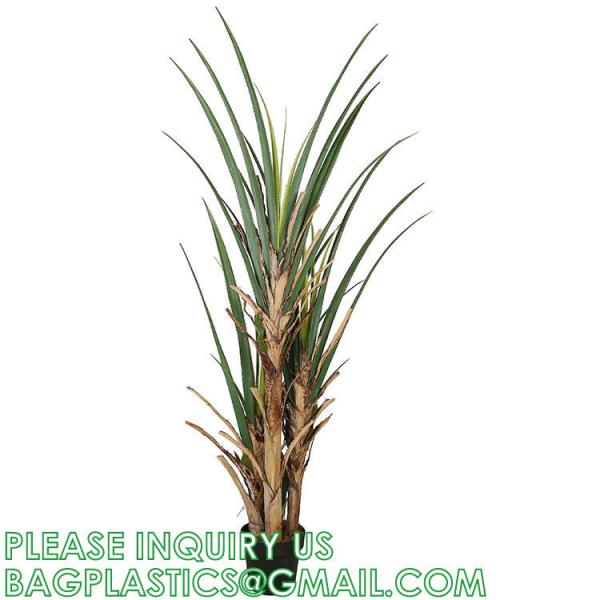 Dracaena Silk Plant Artificial 5ft Faux House Plants Evergreen Dracaena Marginata Fake Yucca Palm Trees in Pot