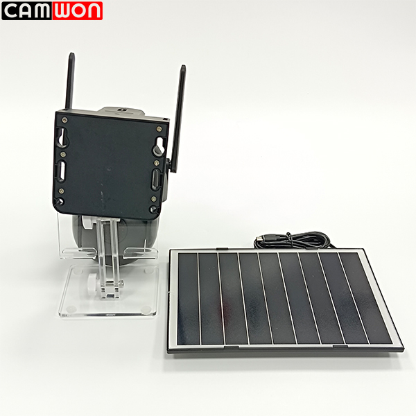 4MP Solar Powered Surveillance CCTV Security Camera With AOV PTZ Dual Lens for Outdoor
