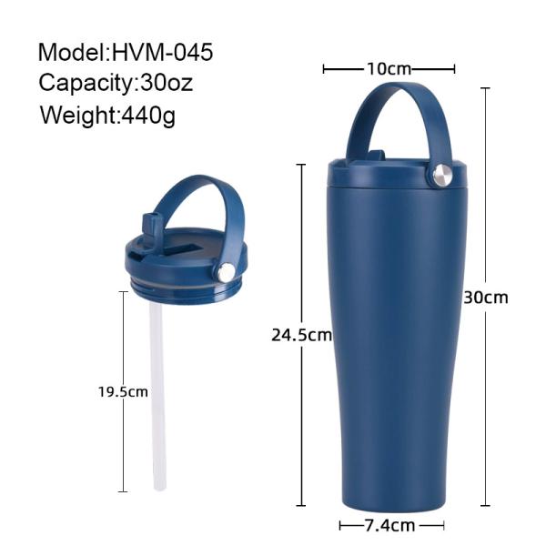 2025 Nouveau 30 oz en acier inoxydable en plein air de sport à double couche sous vide grande capacité Portable isolation tasse