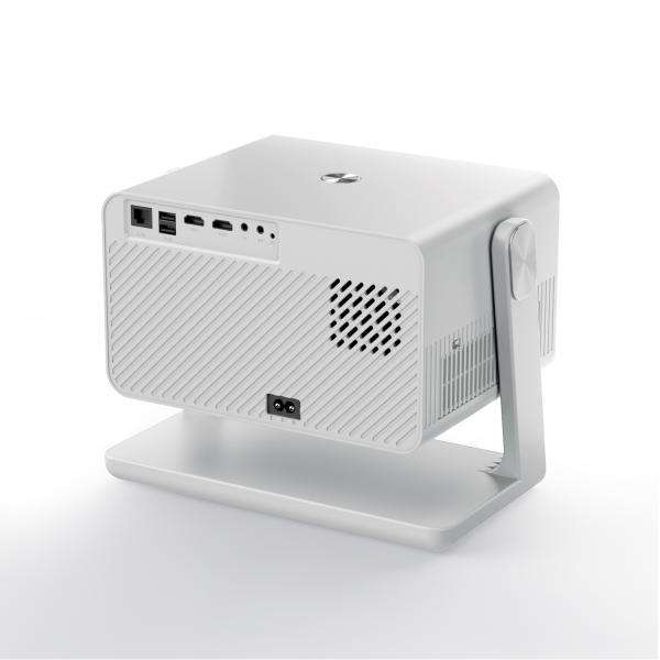 H5 White Full HD Home Cinema Projector Android TV Google Licensed 1080P Rotating 360°