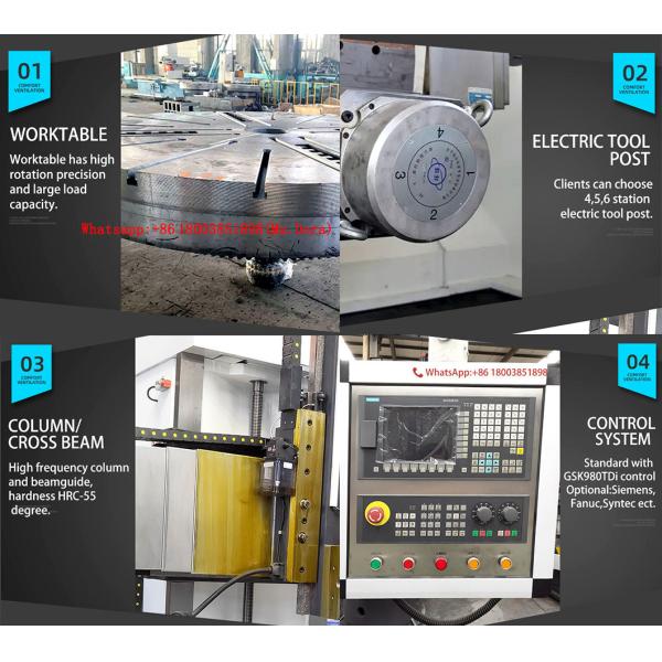 Интегрированное колесо из сплава с двойной колонной вертикальный токарный станк CK5235