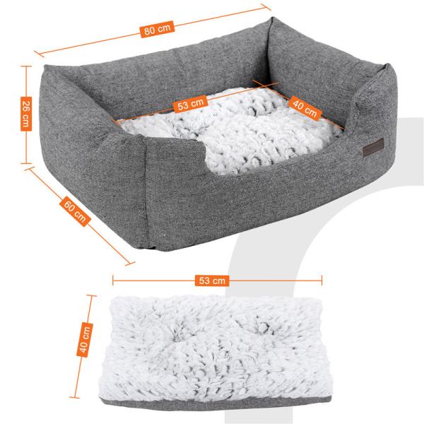 Warm Dog Proof Cushions , Indestructible Dog Cushion Plush Removable  Cover