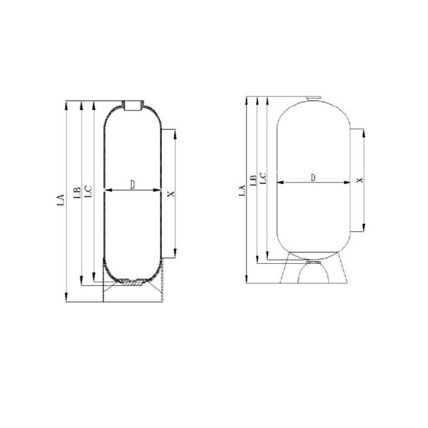 Голубой фильтрационный чан сосуда под давлением сопротивления FRP алкалиа