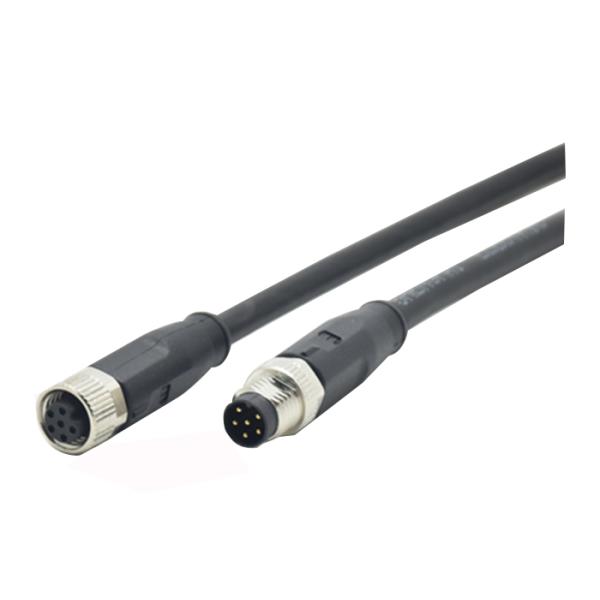 Провод кабеля ISO продетый нитку чернотой IP67 M8 водоустойчивый