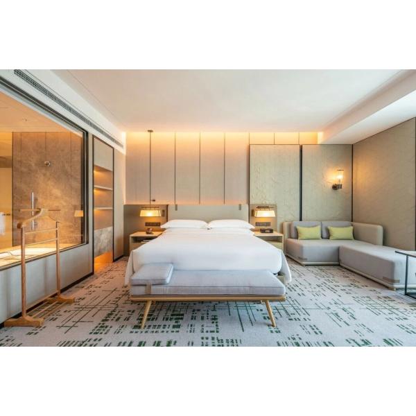 Standard Plywood Hotel Guest Room Furniture Full Supply Customization