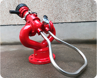Professional Foam Fire Suppression System Gun with 20-64L/S Jet Flow Rate, 45-70M Maximum Range, and Stainless Steel Construction