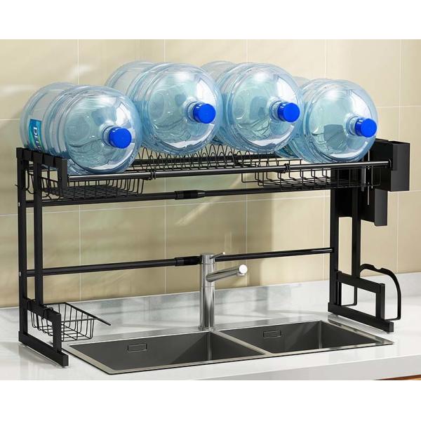 Width 300mm Adjustable Dish Drying Rack Over Sink OEM For Kitchen 500mm Height
