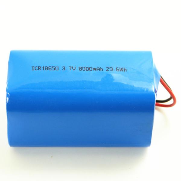Small 18650 1s4p Li Ion Battery Pack 3.7v 8000mah For Digital Products Medical Device