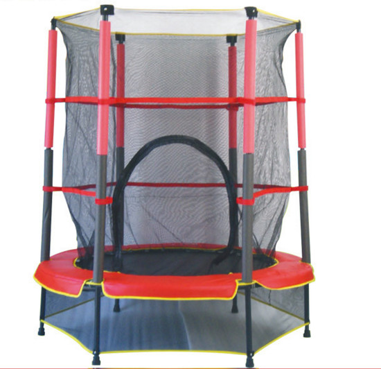 China Supply 55 Inch Kids & Adults Jumping Center Small Body Building Fitness Trampoline with Enclosure