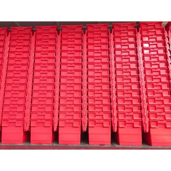 Stackable Plastic Attached Lid Containers Anti Skid Bottom