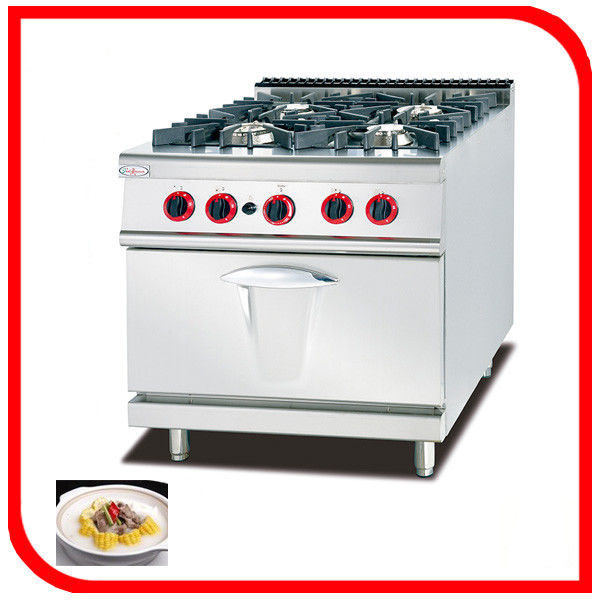 Hornilla del LPG/del gas natural 4 que cocina la estufa de gas impulsiva del acero inoxidable de la ignición de la gama