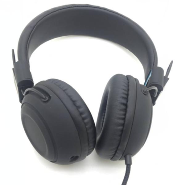 stainless steel wire rail hifi stereo headphone with 1.2m wire length for student in rotated ear covers