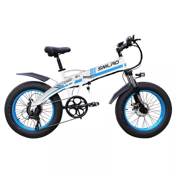 Integrated Battery Smlro S9 Electric Bike , 22MPH E Bike 20 Inch