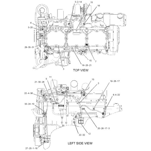 222-4086 2224086 Arnés de cableado para cargadora de ruedas Piezas eléctricas de montaje para C12 C15 966G II 972G II