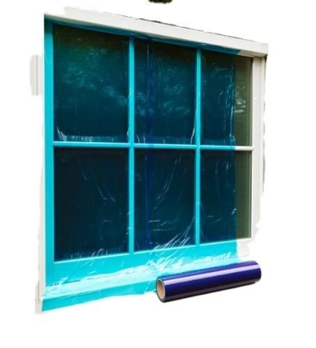 Easy Removal Blue 50 Microns PE Protection Film For Glass And Aluminium Profile Frame