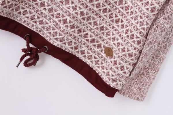 Burgundy Terry Cloth Sweatshirt Womens 53% Cotton 47% Polyester