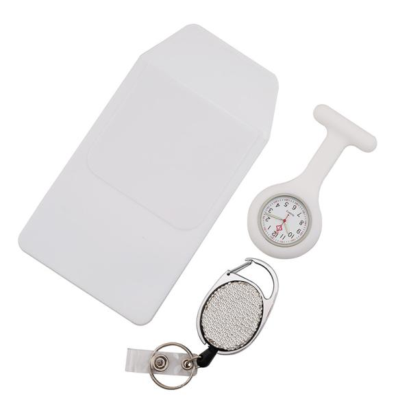 Silicone Doctor and Nurse Watch Fob Pocket Watch Brooch Lapel with Clip Medical Nurse Quartz Watch Timepiece Unisex Drop