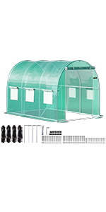 Heavy-Duty Poly Balcony Large Walk In Tunnel Plastic Greenhouse Tent For Winter Indoor Garden Winter PVC Mini
