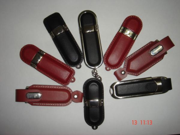 Memoria USB AT-030A del cuero del regalo de la promoción