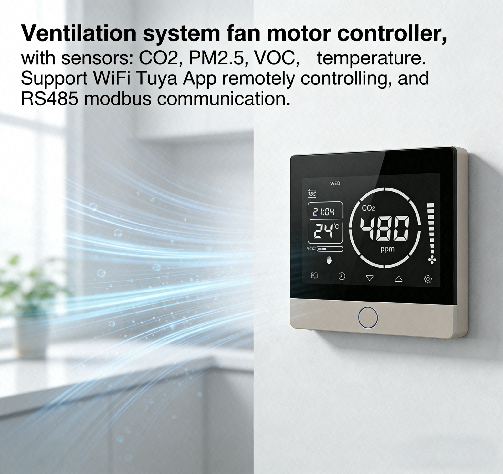 Fresh Air Intelligent Controller For Residential Commercial HVAC Air Quality Management