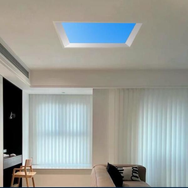 Luz do céu azul nuvens embutidas 450x450mm LED decorativo painel de teto luz,placa decorativa LED painel