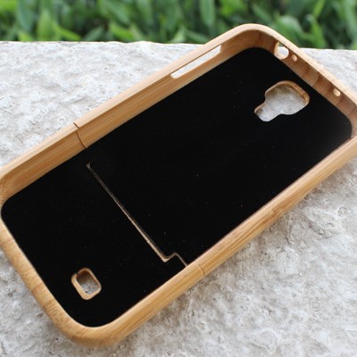 Popular Bamboo Case For Samsung Galaxy S4 With Custom Logo Priting