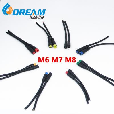 IP65 M8 Mini Conector de energia de transmissão de sinal de pequeno tamanho macho Fêmea 6Pin LED Strip Connector