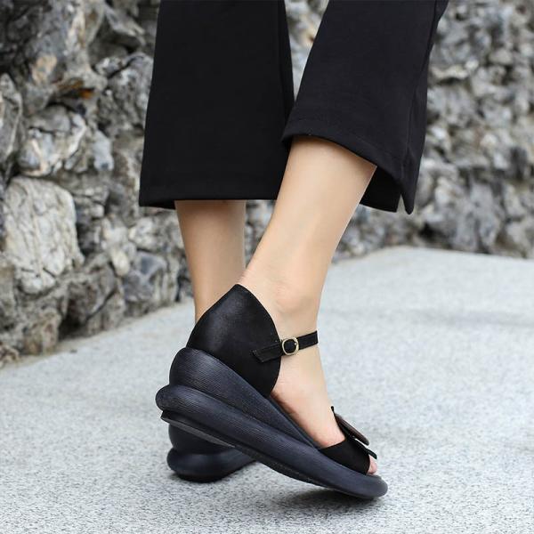 S358 Direct Selling Leather Women Sandals 2020 Summer New Products Women'S Shoes Summer Trend Open Toe Fashion Platform