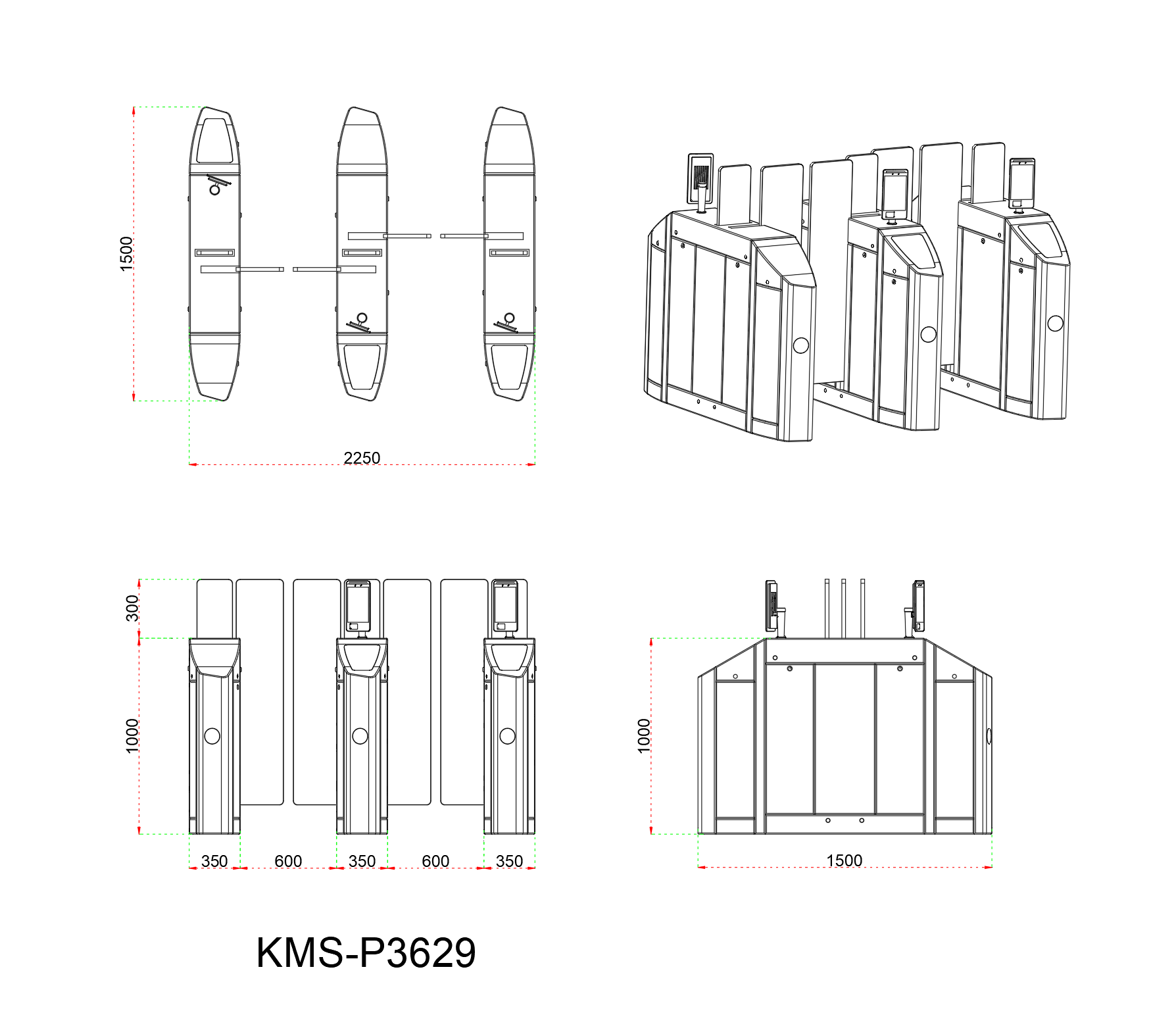 High Standard Security System For Scenic Area  Sliding Gate Turnstile