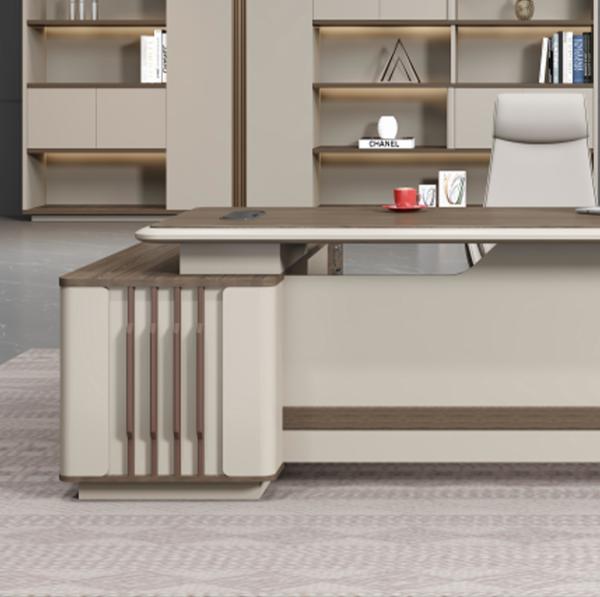 Modern L Shape Director Manger Office Furniture Solutions Table And Chair Set Executive