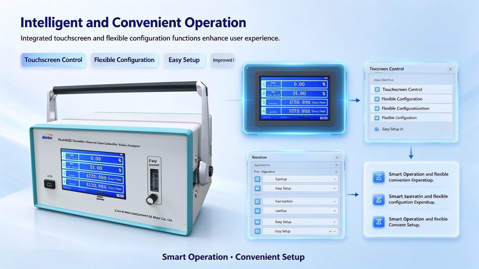 Portable Metal Calorific Value Multi Gas Analyzer CO2 CH4 DP CnHm Natural Gas Detector