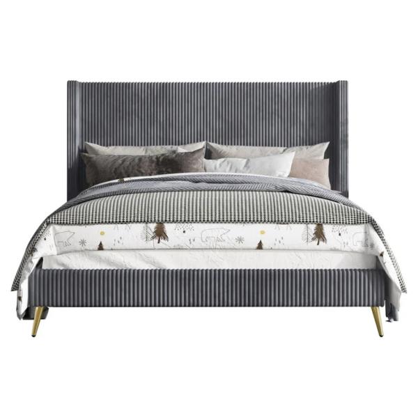 OEM Manufacture Home Hotel Modern Double Bed Frame With Headboard Super King Single Low Tall Stainless Steel Bed Frame