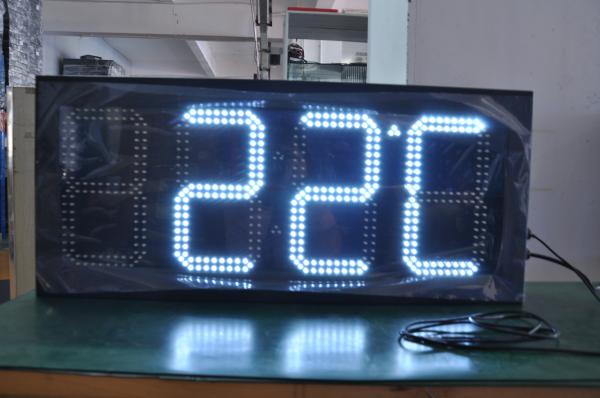 12 polegadas de brilho exterior LED tempo e temperatura quadro vermelho