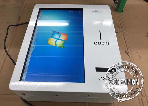 PC Wall Mount 21.5Inch 24 Inch Self Service Digital Payment  With Cash Acceptor Printer Camera Ic Reader Pos Monitor