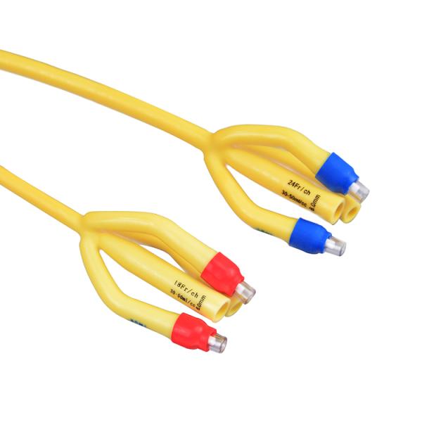 4 Way Latex Foley Catheter Силиконовый покрытый двойной воздушный шар