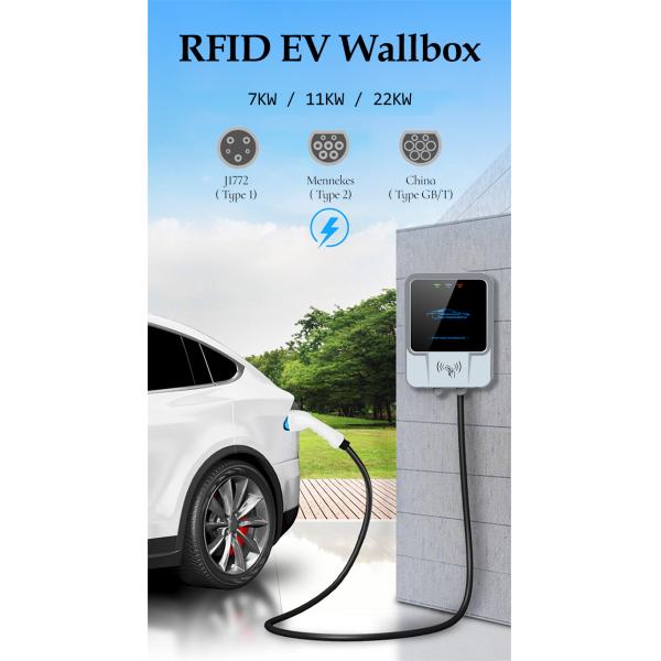 Single Phase 7KW EV Charger Wallbox 32A AC EVSE for Mercedes