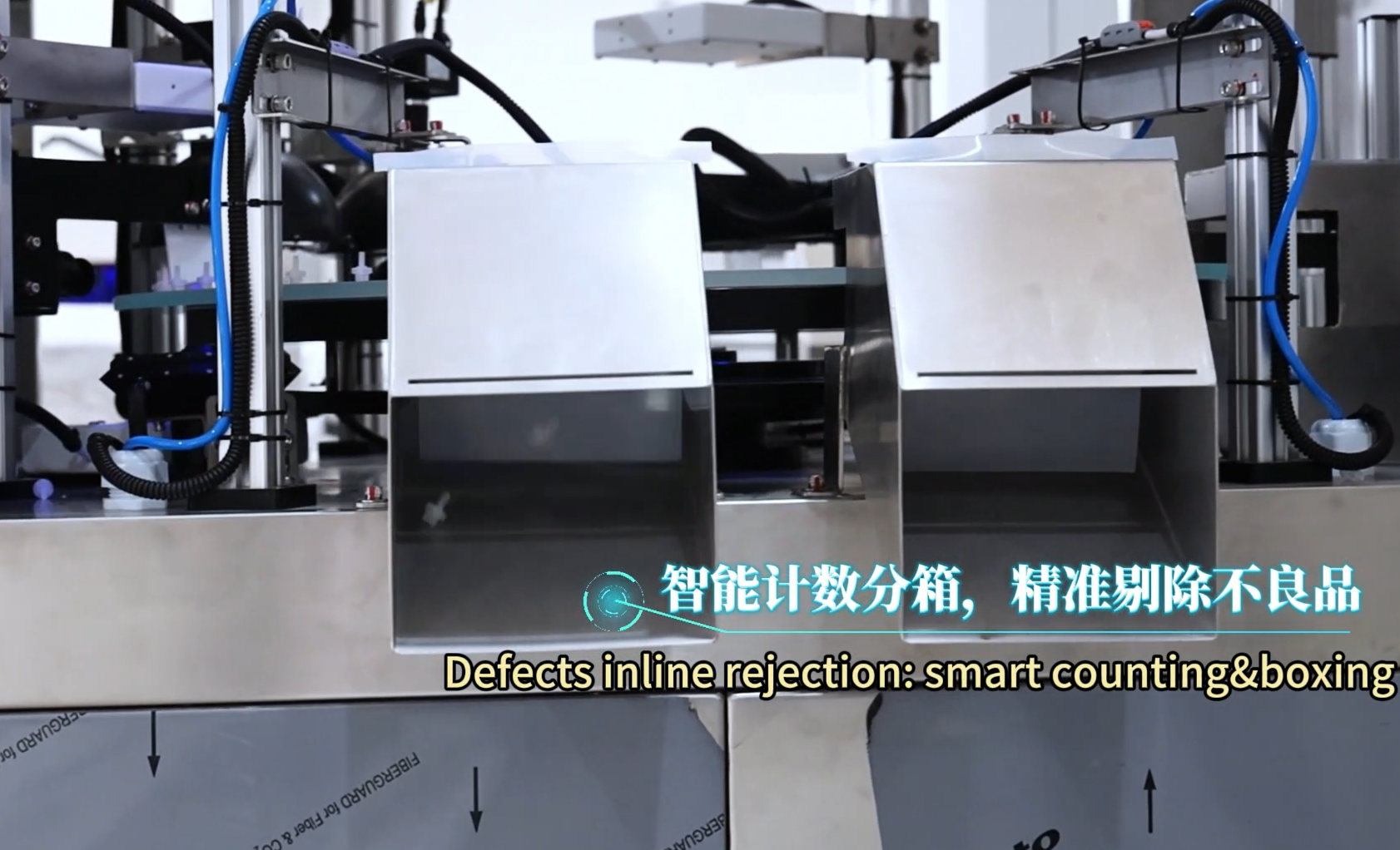 Eye Dropper Nozzles AI Vision Inspection Machine High Speed 0.1 Mm Precision Full Automated Latest AI Algorithms