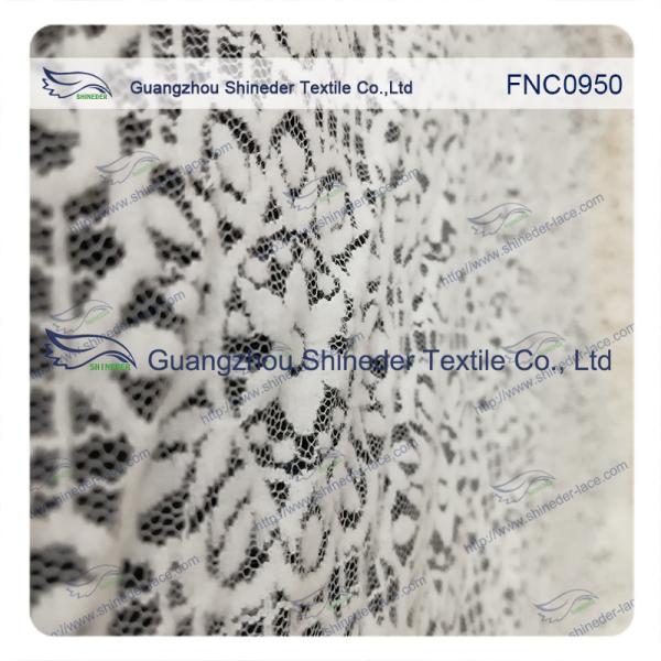 Sunflower Star soft  Bush Nylon & Cotton lace fabric for lady dress