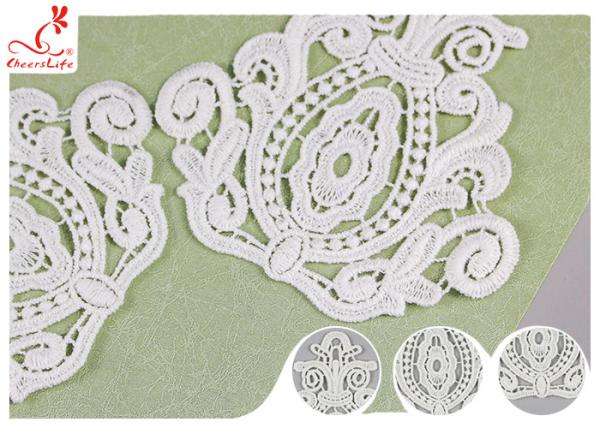 Rétro taille lourde 9 d'équilibre d'Applique d'encolure de guipure * 10,5 cm/dentelle nuptiale Appliques